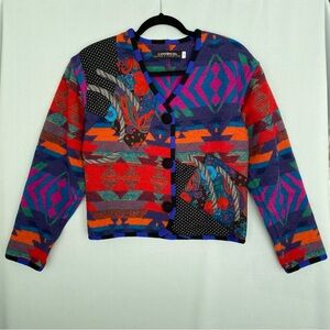 CANVASBACKS Lutton & Horsfield Jacket Womens XS Art to Wear VTG 90s